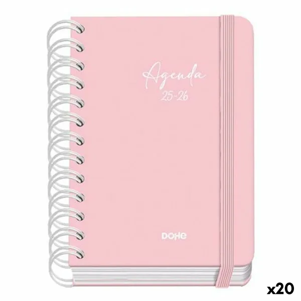 Päivyri DOHE SERENITY WIRE´O Pinkki A6 120 x 170 mm 2025-2026 (20 osaa)