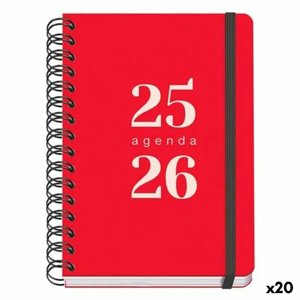 Расписание DOHE GRAMMAR Красный A5 150 x 210 mm 2025-2026 (20 штук)