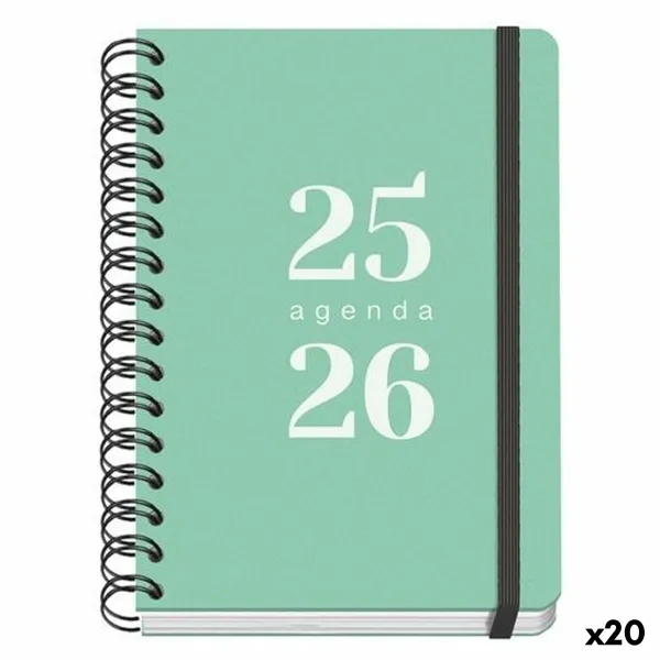 Dienoraštis DOHE GRAMMAR Žalia A5 150 x 210 mm 2025-2026 (20 vnt.)