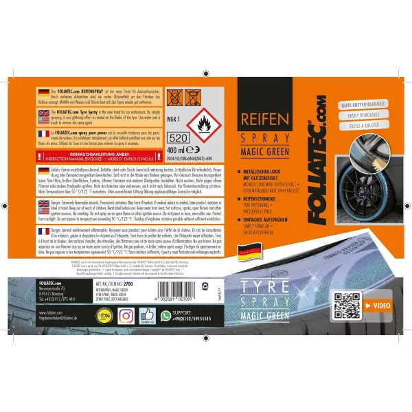 Pihustivärv Foliatec Roheline Ratast 400 ml