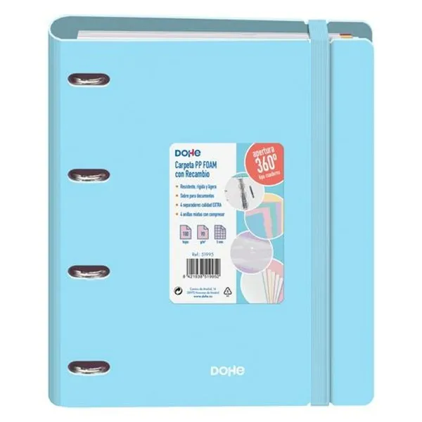 Gredzenveida stiprinājums DOHE Pasteļzils A4 (12 gb.)
