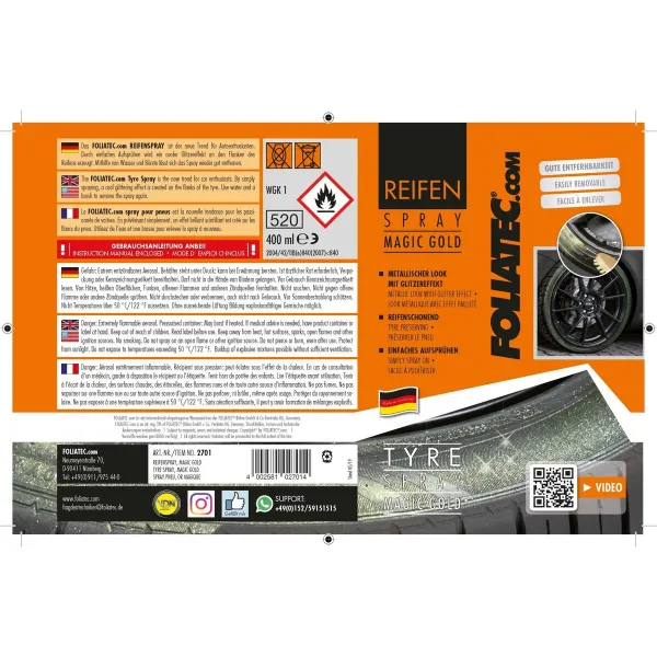 Smidzināma krāsa Foliatec Bronza Riteņi 400 ml