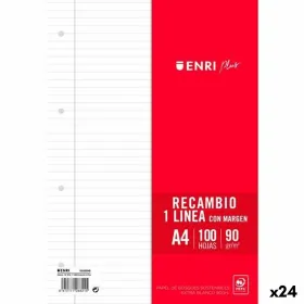 Vaihtoarkit ENRI Valkoinen A4 100 Levyt (24 osaa)