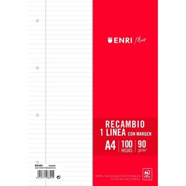 Запасные лезвия ENRI Белый A4 100 Листья (24 штук)