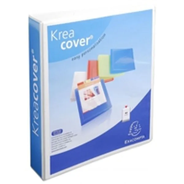 Gredzenveida stiprinājums Exacompta KREACOVER Balts A4+ (10 gb.)