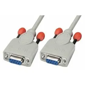 Сетевой кабель SUB-D LINDY 3m Null modem cable Белый Чёрный 3 m