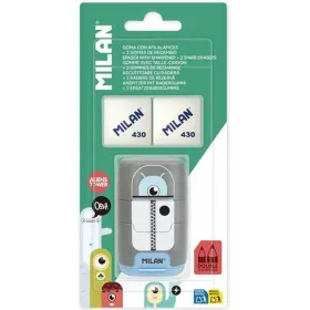 Набор ластика и точилки Milan COMPACT ALIENS Разноцветный 3 Предметы (12 штук)