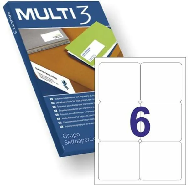Клейкие этикетки MULTI 3 Белый 100 Листья 99,1 x 93,1 mm (5 штук)