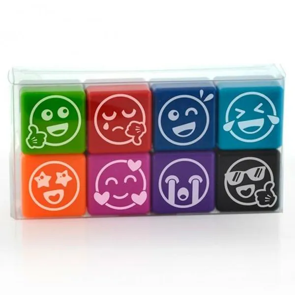 Pašto ženklai Office Box Vives Spalvotas 2,5 x 2,5 cm 8 Dalys
