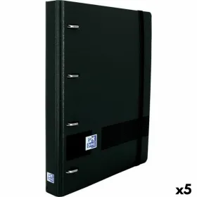 Žiedinis segtuvas Oxford LIVE&GO Juoda A5+ (5 vnt.)