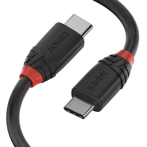 USB-C-kaabel LINDY 1,5 m Must