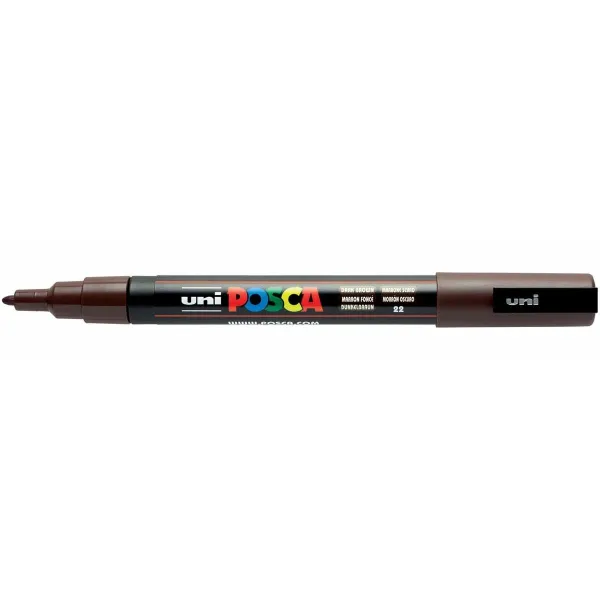 Huopakynä POSCA PC-3M Tummanruskea (6 osaa)