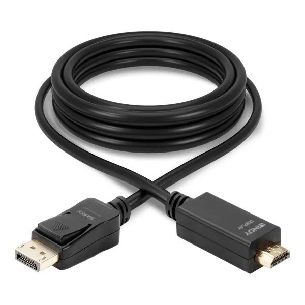 HDMI uz DVI adapteris LINDY 5 m Melns