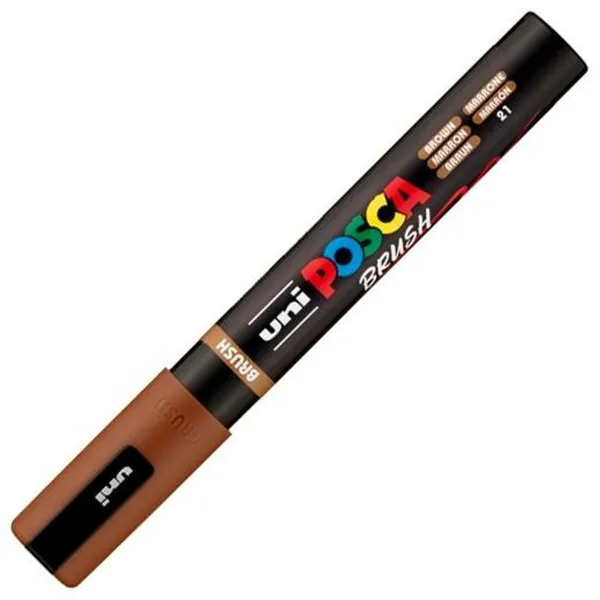 Marker BRUSH POSCA PC-5BR Pruun (6 Ühikut)