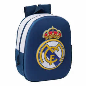 Vaikiškas krepšys Real Madrid C.F. Juoda 27 x 33 x 10 cm 3D