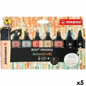 Fluorescējošo Marķieru Komplekts Stabilo BOSS ORIGINAL NATURECOLORS Daudzkrāsains 8 Daudzums (5 gb.)