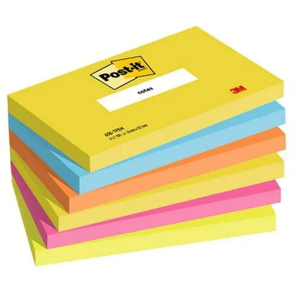 Стикеры для записей Post-it Разноцветный 76 x 127 mm 6 Предметы (12 штук)