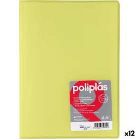 Papkė su skyriais Grafoplas POLIPLÁS Geltona Lapas (12 vnt.)