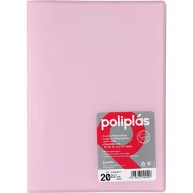 Papkė su skyriais Grafoplas POLIPLÁS Rožinė Lapas (8 vnt.)