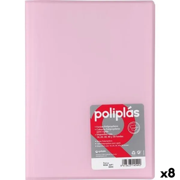 Папка-классификатор Grafoplas POLIPLÁS Розовый Лист (8 штук)