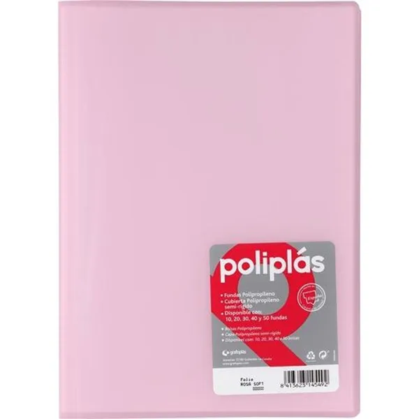 Папка-классификатор Grafoplas POLIPLÁS Розовый Лист (8 штук)
