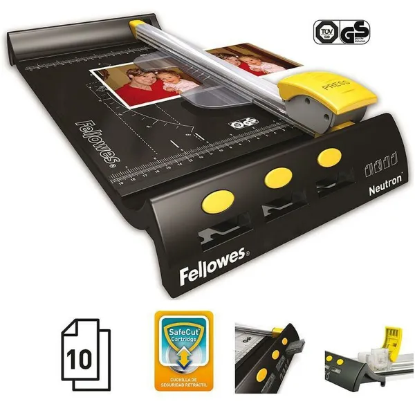 Роликовые ножницы Fellowes NEUTRON Чёрный Серебристый A4 (4 штук)