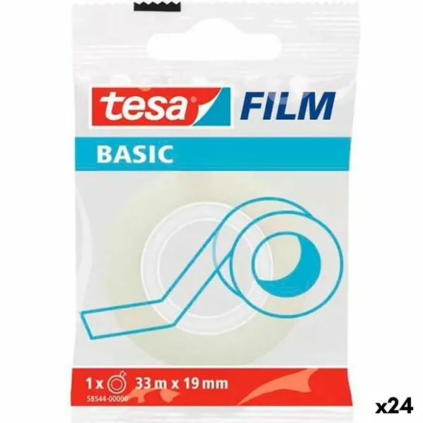Клейкая лента TESA Прозрачный полипропилен 19 mm x 33 m (24 штук)