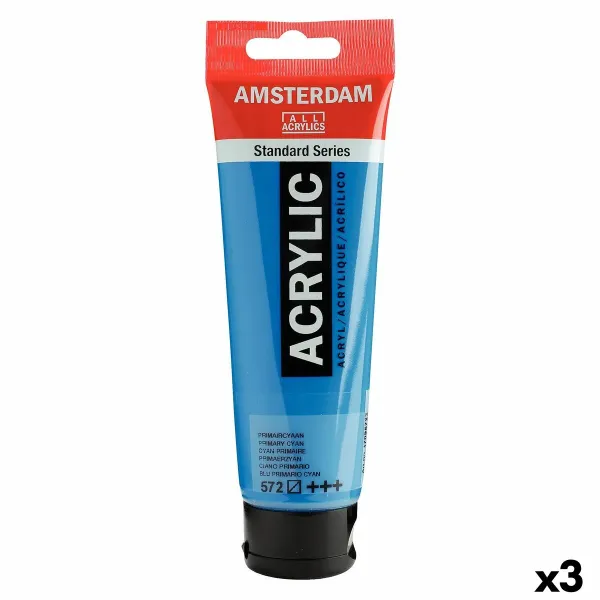 Акриловая краска Talens Amsterdam Циановый 120 ml (3 штук)