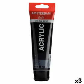Akryylimaali Talens Amsterdam Musta 120 ml (3 osaa)
