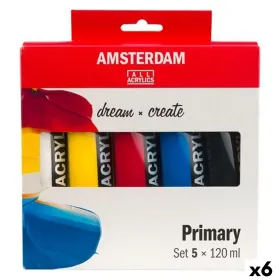 Acrylic Paint Set Talens Amsterdam Primary Multicolour 120 ml (6 Units)