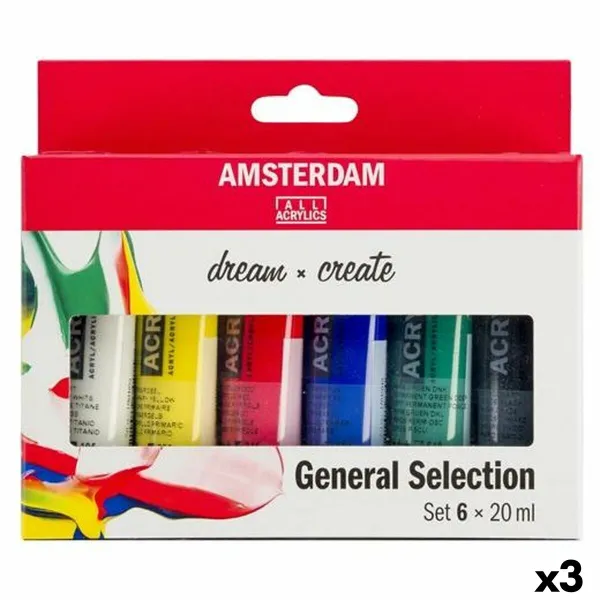 Akrila krāsu komplekts Talens Amsterdam Dream General Selection Daudzkrāsains 20 ml 6 Daudzums (3 gb.)