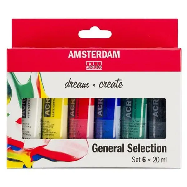 Набор акриловых красок Talens Amsterdam Dream General Selection Разноцветный 20 ml 6 Предметы (3 штук)