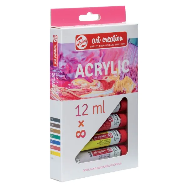 Akrilo dažų rinkinys Talens Spalvotas 12 ml 8 Dalys