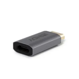 DisplayPort - HDMI Adapteri LINDY 8K60 ACTIVE Harmaa