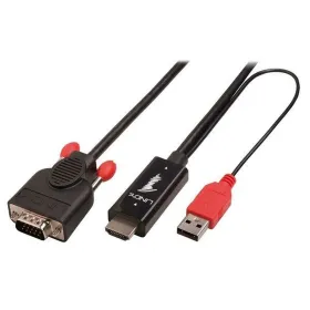 HDMI - VGA Adapteri LINDY Musta 2 m