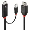 HDMI to DisplayPort adapter LINDY 41500 3 m White Black