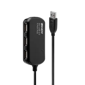 USB-keskitin LINDY Musta