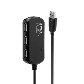 USB-keskitin LINDY Musta 12 m