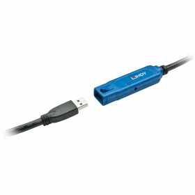 USB Kabelis LINDY 15 m Melns