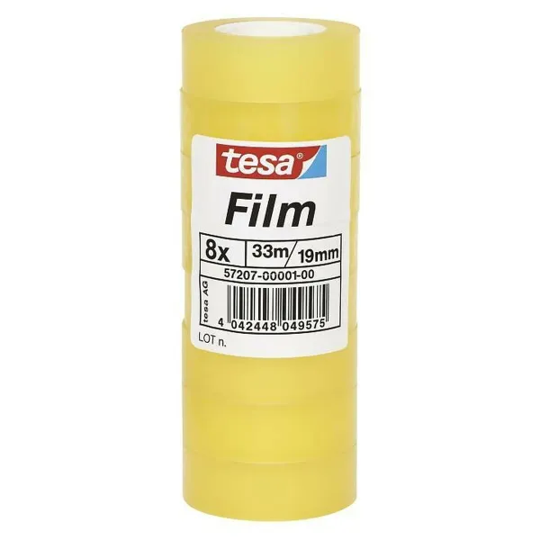 Adhesive Tape TESA Transparent 19 mm x 33 m 8 Pieces (48 Units)