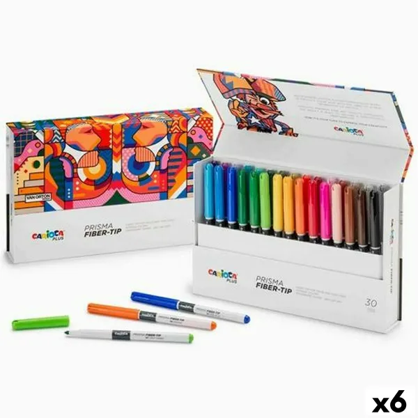 Žymeklių rinkinys Carioca Prisma Spalvotas 30 Dalys (6 vnt.)