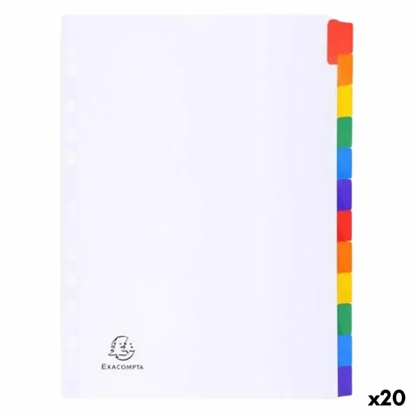 Seperators Exacompta White A4 (20 Units)