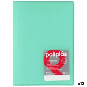 Papkė su skyriais Grafoplas POLIPLÁS Žalia Lapas (12 vnt.)