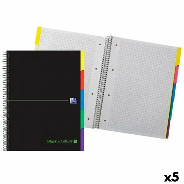 Book of Rings Oxford EUROPEANBOOK 5 &YOU Black A4 100 Sheets (5 Units)