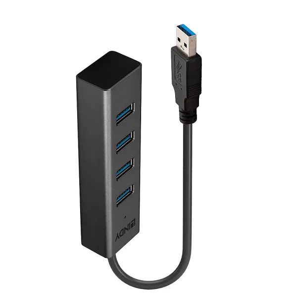 USB Centrmezgls LINDY Pelēks