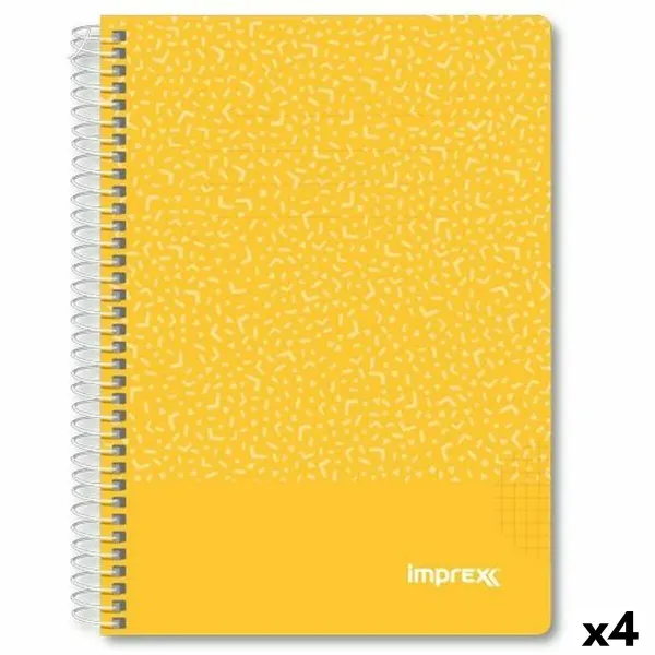 ноутбук Imprex Жёлтый A5 80 Листья (4 штук)