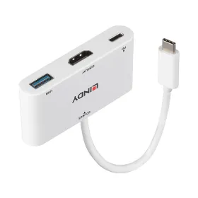 USB šakotuvas LINDY Balta 50 W