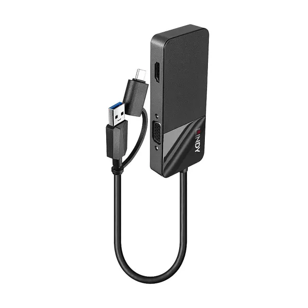 USB Centrmezgls LINDY 43354 Melns