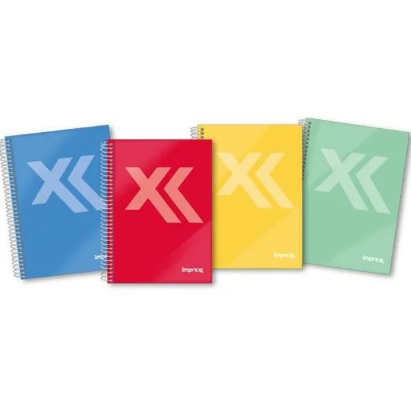 Записная книга на пружине Imprex A5 80 Листья (4 штук)