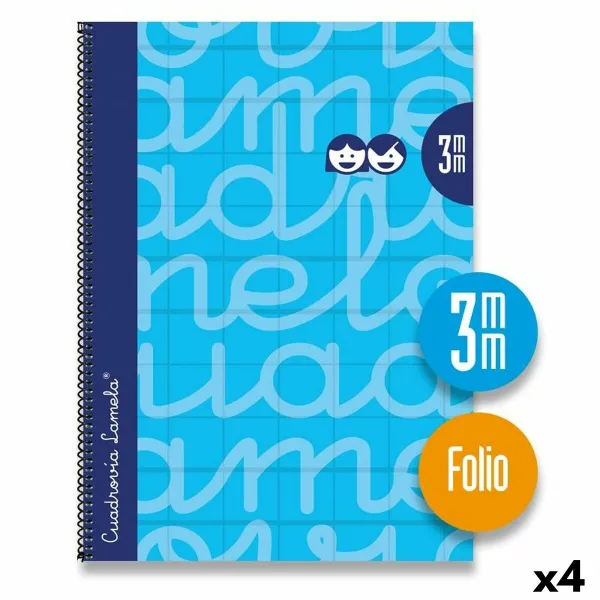 Set of exercise books Lamela Blue Sheet 80 Sheets 21,5 x 31,5 cm 5 Pieces (4 Units)